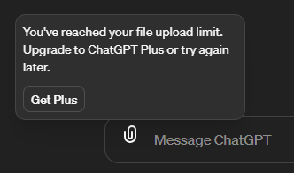 ChatGPT file limits